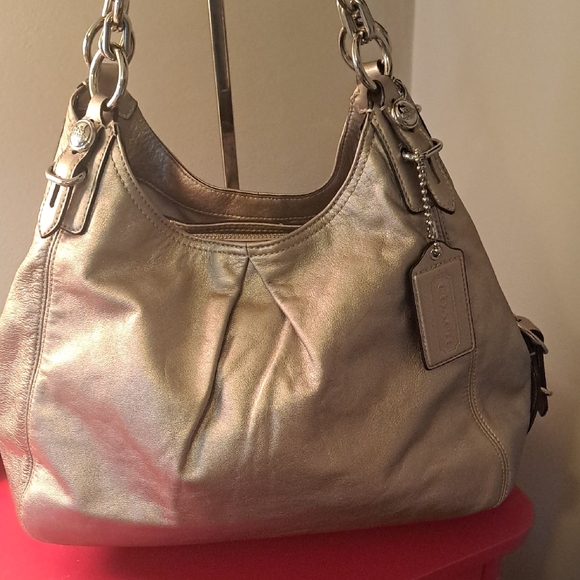 Coach Metallic Shoulder Bag EUC - Picture 1 of 12